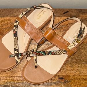 Cole Haan Women's Brown and Snakeskin Sandals